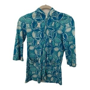 Lilly Pulitzer Blue Fish Swim Coverup Large
